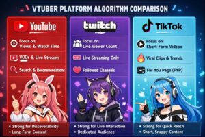 VTuber Platform Algorithm Comparison